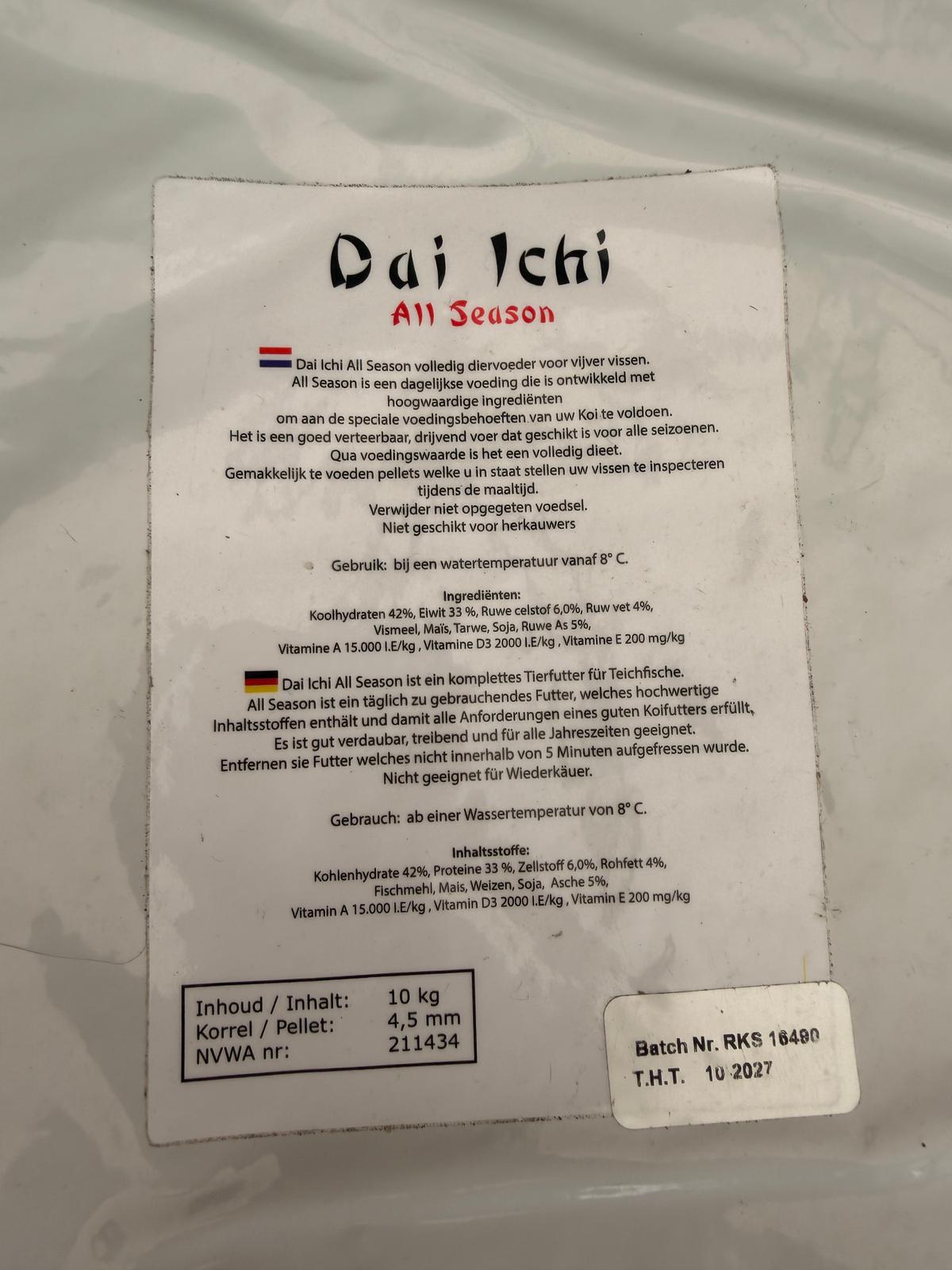 Dai ich Premium Koi Futter Original All Season (Grundpreis 8,50€/kg)