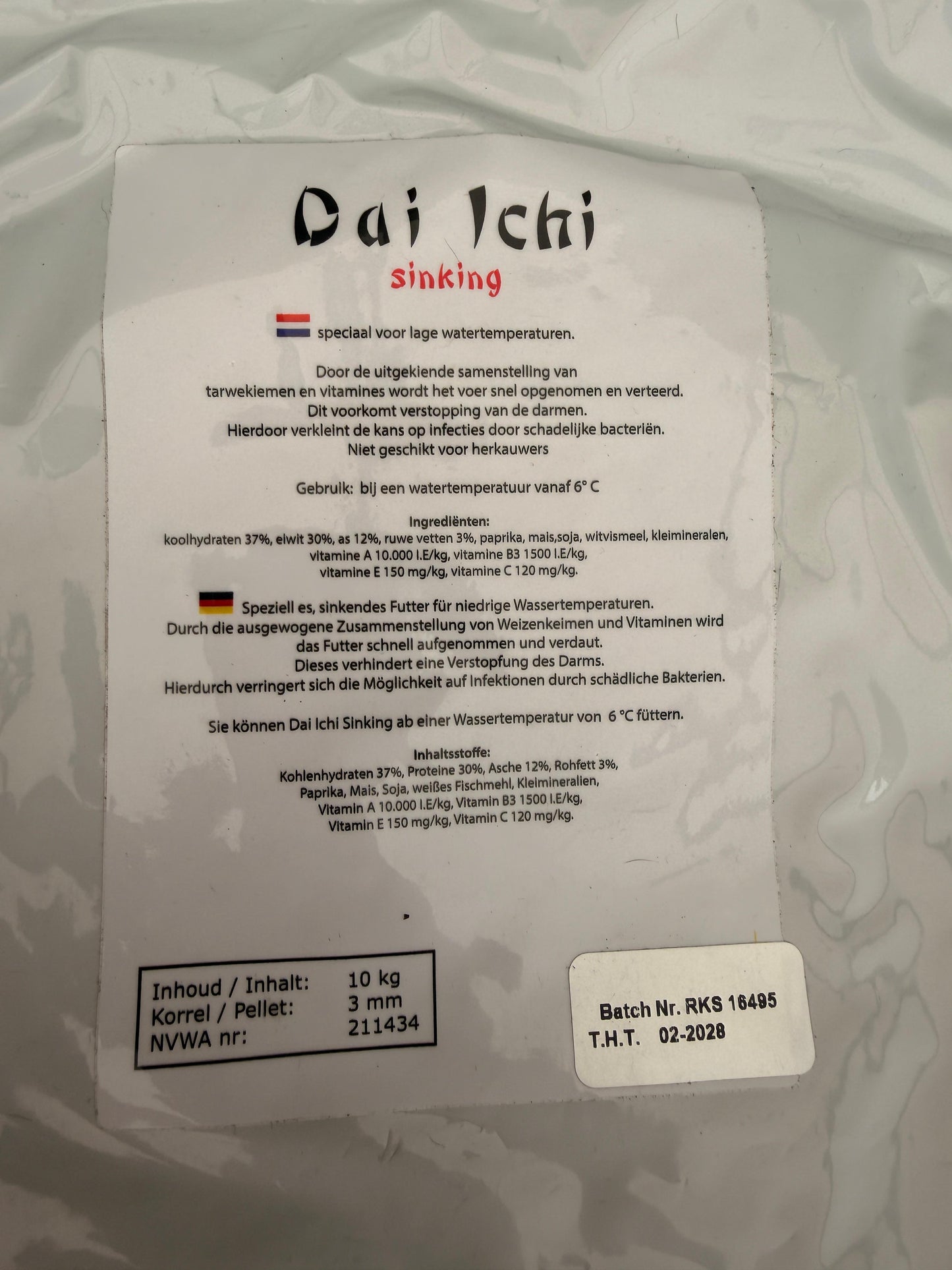 Dai ich Premium Koi Futter Original Sinking 3mm (Grundpreis 9,00€/kg)