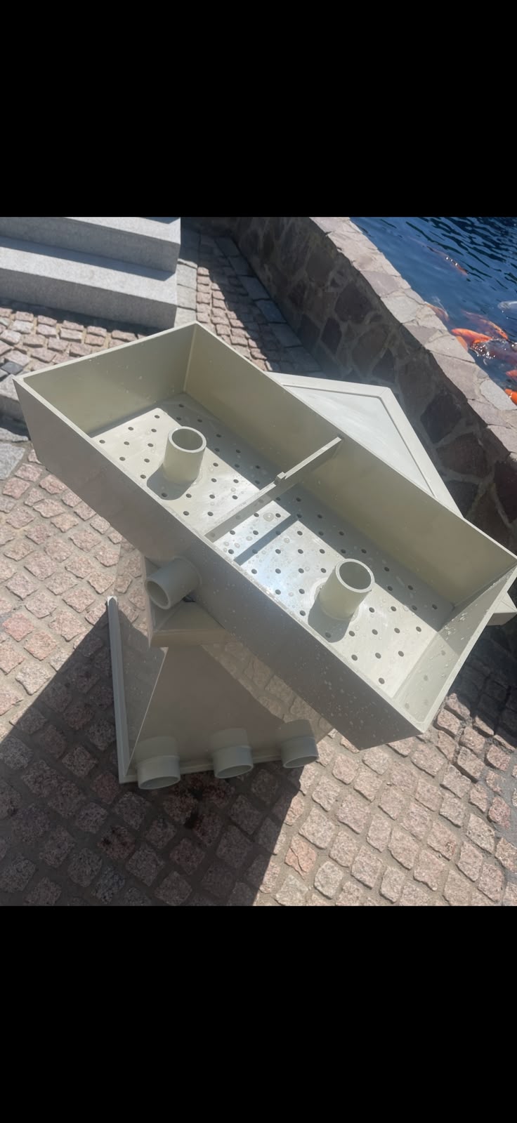 gebrauchter Rieselfilter mit Tropfschale