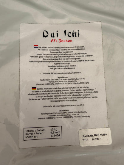 Dai ich Premium Koi Futter Original All Season (Grundpreis 8,50€/kg)