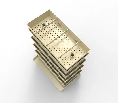 Rieselfilter TF100 mit Tropfkasten und Wasserfall Plattform