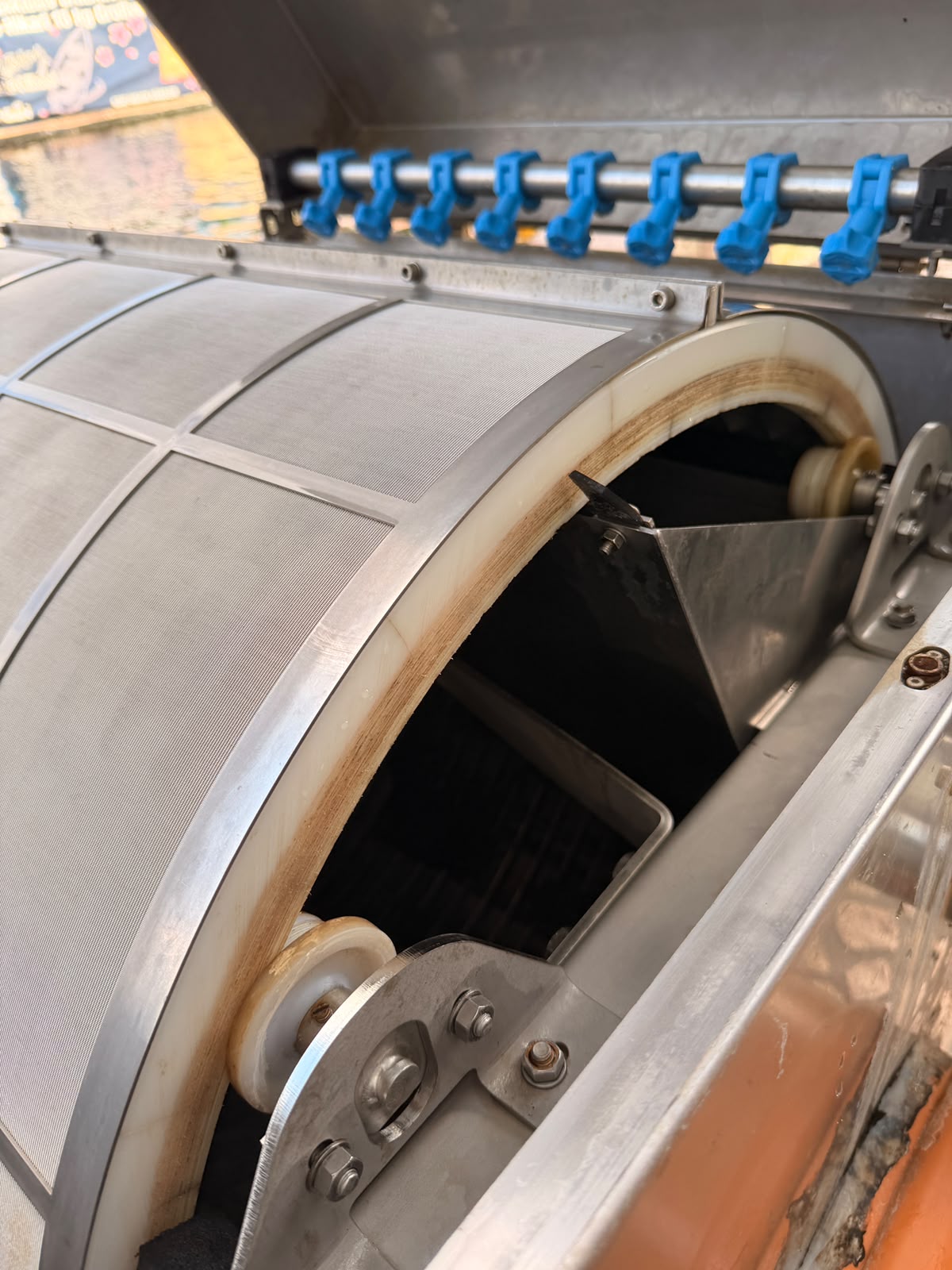 Kundenauftrag XXL Edelstahl Trommelfilter