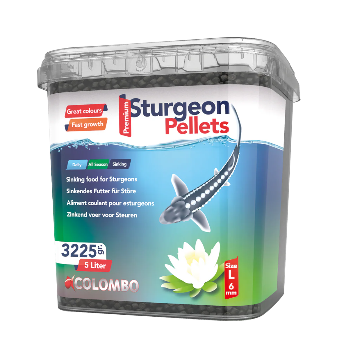 Colombo Stör Food 5L Large 6mm (Grundpreis 5,60€/L)