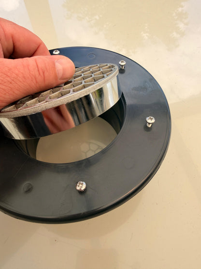 Edelstahl Gitter passend für Wandflansch 110er