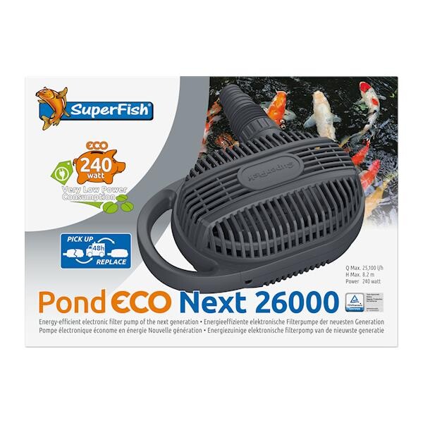 Superfish Teichpumpe Pond Eco Next 26000 (240W - 25100 l/h) optional regelbar
