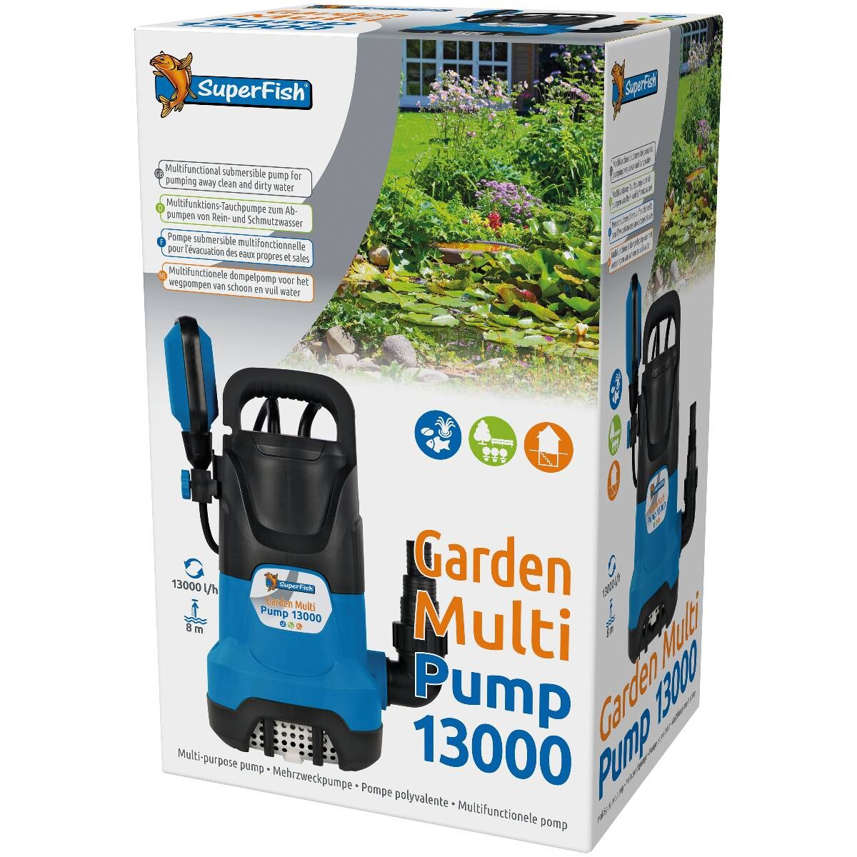 Garten Multi Schmutzwasser-Tauchpumpe 13.000 L/h